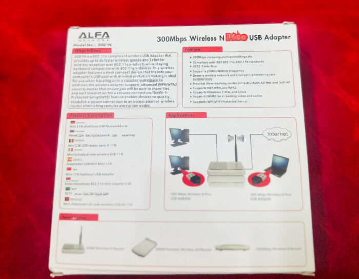 Alfa Mini USB WiFi Adapter | 300Mbps Wireless LAN Card for Computer & Laptop | Best Wireless Adapter - Image 11