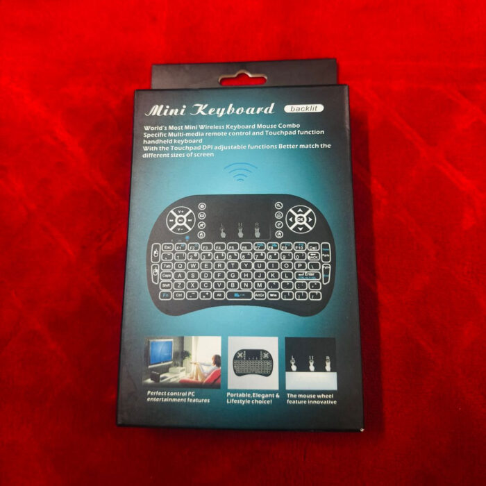 i8 2.4G Mini wireless keyboard with touchpad | 7-color Backlight ,plug and play | Super cool design | Perfect for Android TV Box, Smart TV, Projector, PS3 - Image 3