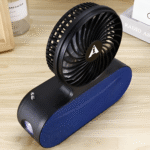 Solar fan Bluetooth speaker | Wireless outdoor portable With  blowing flashlight | Listening to music Support TF card U disk FM radio TWS interconnection - Image 10