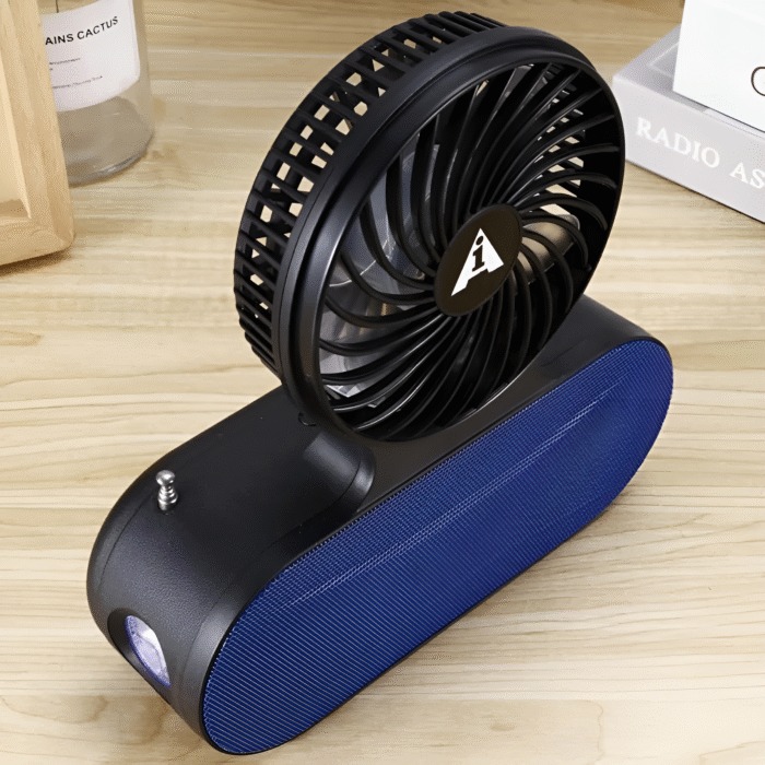 Solar fan Bluetooth speaker | Wireless outdoor portable With  blowing flashlight | Listening to music Support TF card U disk FM radio TWS interconnection - Image 10