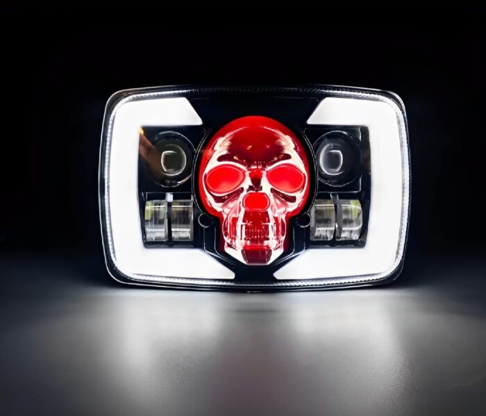 Skull Style Headlight with indicators Beam For Bike | Upgraded Model Original Fitting For Honda CD70 / CG125 - Image 4