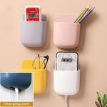 1 Pcs U Shape Wall Mounted Mobile And Remote Holder | Wall Mounted Storage Case for Remote, Toothbrush, Mobile Phone Plug Holder | Multifunctional Storage Holder (random color) - Image 3