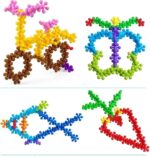 32 pcs Snowflakes Colorful Toy Building Blocks Flower-Shaped Set | Plastic colorful snowflakes toy - Image 6