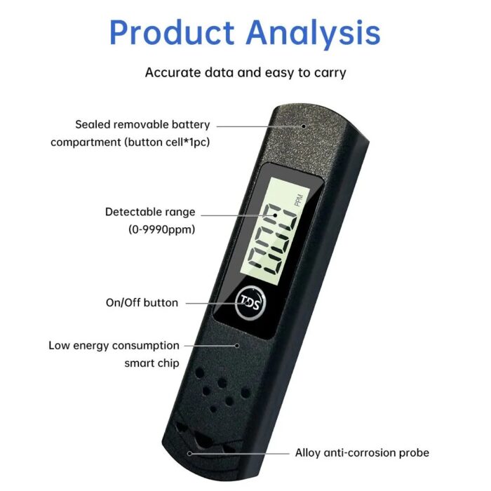 Portable Pen Digital TDS-H8  Meter Filter Measuring Water High Quality Purity Tester - Image 5