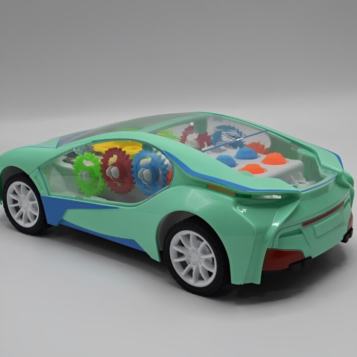 Futuristic Designed Remote-Controlled Toy Car With LED Light Gear Rotation - Image 7