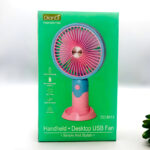 DD-8013 Stylish Mini Portable Handheld Desktop USB Rechargeable Fan - Image 7
