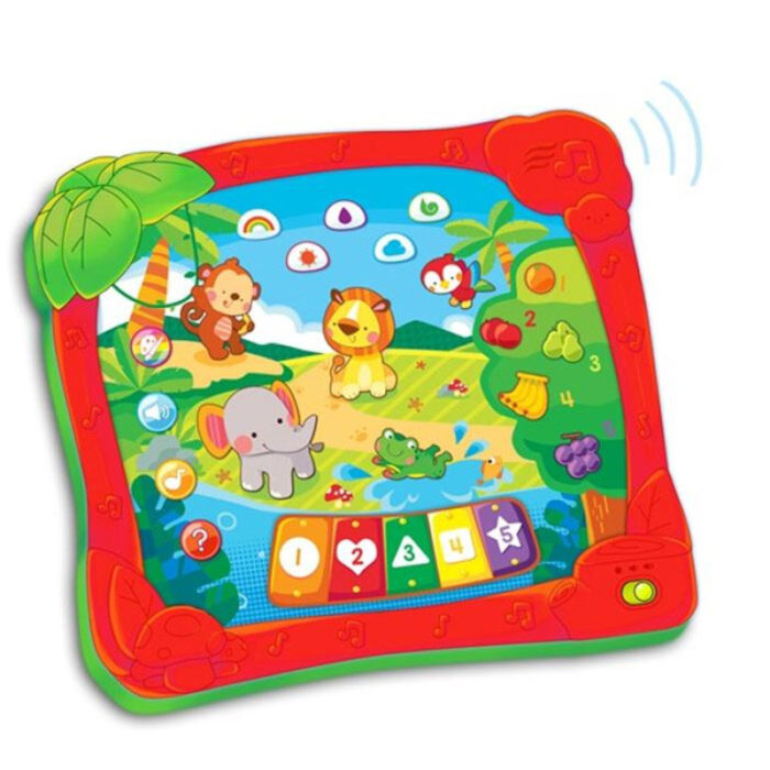 Colorful Jungle Learning Board with Lights & Music For Kids - Image 1