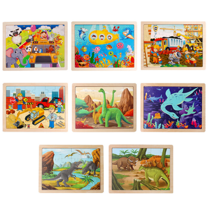 24 PCS Wooden Educational Puzzle Toy For Early Learning - Image 2