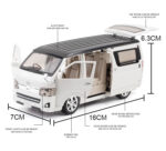High Simulation 1:32 Toyota Hiace Alloy Die-Cast Model MPV Vehicle With Sound And Light - Image 10