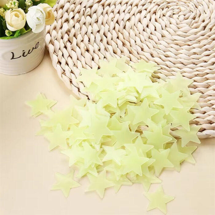 Pack Of 4 x 100 Pcs Glow In The Dark Stars Wall Stickers - Image 13