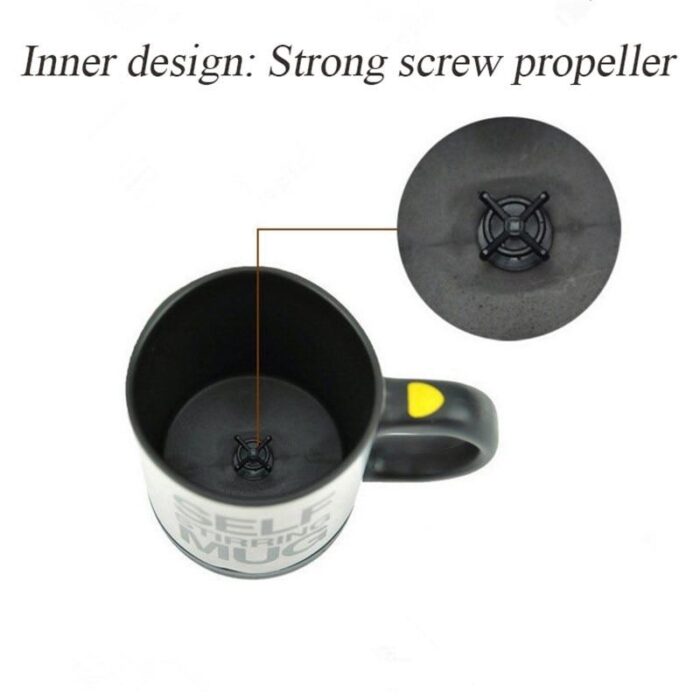 Coffee Mug Creative Stainless Steel Self Stirring With Lid Automatic Mixing Lazy Insulated Cup - Image 7