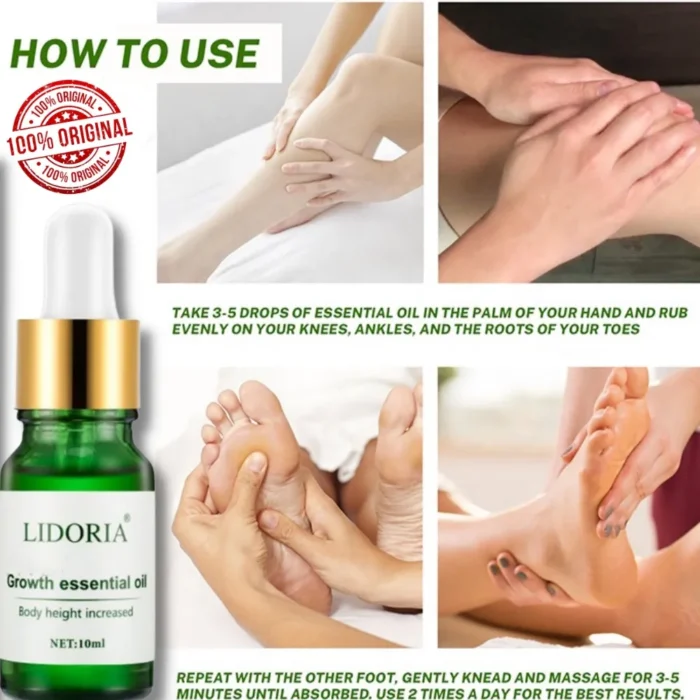 LIDORIA GROWTH ESSENTIAL OIL Height Enhancer | Growth Essential Oil by Lidoria - 10ml - Image 6