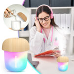 Mushroom Shape Humidifier Portable Mini Humidifier Direct usb current Aroma Diffuser Cool Mist 300ml (With box)