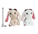 Princess style Bow Bunny Rabbit Plushie | Fluffy & Soft Stuffed Animal Plush Toy For Kids - 22 CM (Random color) - Image 5
