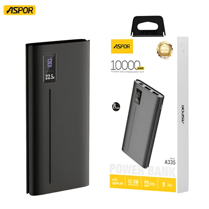 ASPOR A335 10000mAh with 22.5W PD, Super Fast Charging, LED Display Power Bank - Image 1