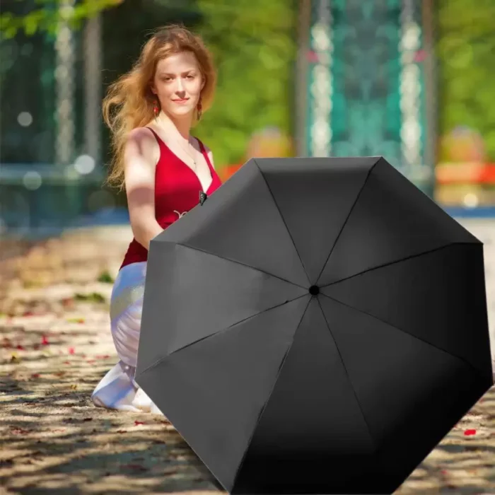 Portable Folding Umbrella for Men and Women - Random colors - Image 6