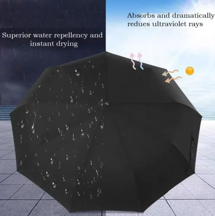 Portable Folding Umbrella for Men and Women - Random colors - Image 5