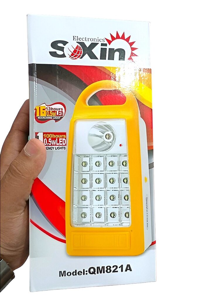 Multifunction Rechargeable Emergency Light (QM821A)  (Random color) - Image 1