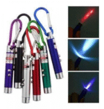 Pack of 10 Laser LED Light with Key Chain | Mulituse Laser Pointer (random color)