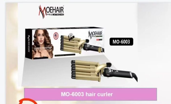 MO-6003  hair curler Professional Hair Straightener for Curly and Wavy Hair 5 Tubes - Image 2