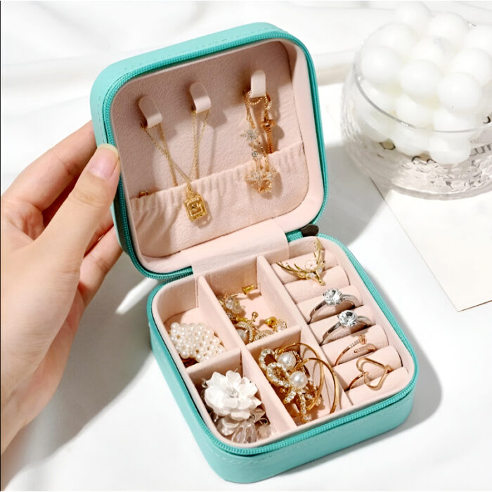 Mini Jewelry Organizer – Stylish and Portable Compact Storage Box for Rings, Earrings, and Necklaces - Image 19