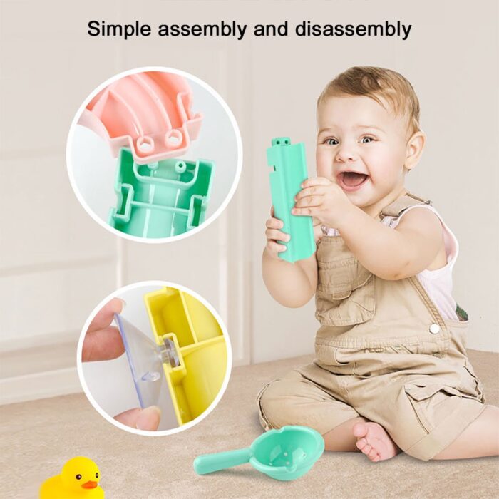 Bath Time Ball Track Water Play 24 pieces | Kids Bath Toys Wall Suction Cup Marble Race Run Track Bathroom Bathtub Baby Play Water Games Toy Kit for Boys Girls - Image 10