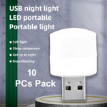 Pack of 10 Mini USB LED Night Lights – Compact Plug-in Lamps for Bedroom, Office, and Travel - Image 13