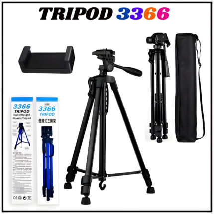 3366 Multi-Functional Professional Lightweight Portable Tripod Stand For Mobile Phones And Cameras