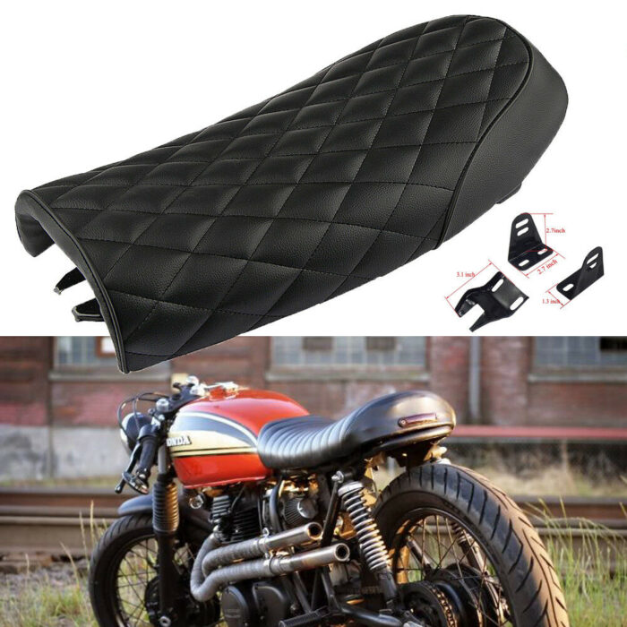 Motorcycle Universal Classic Saddle Cafe Racer Seat for two person - Image 2