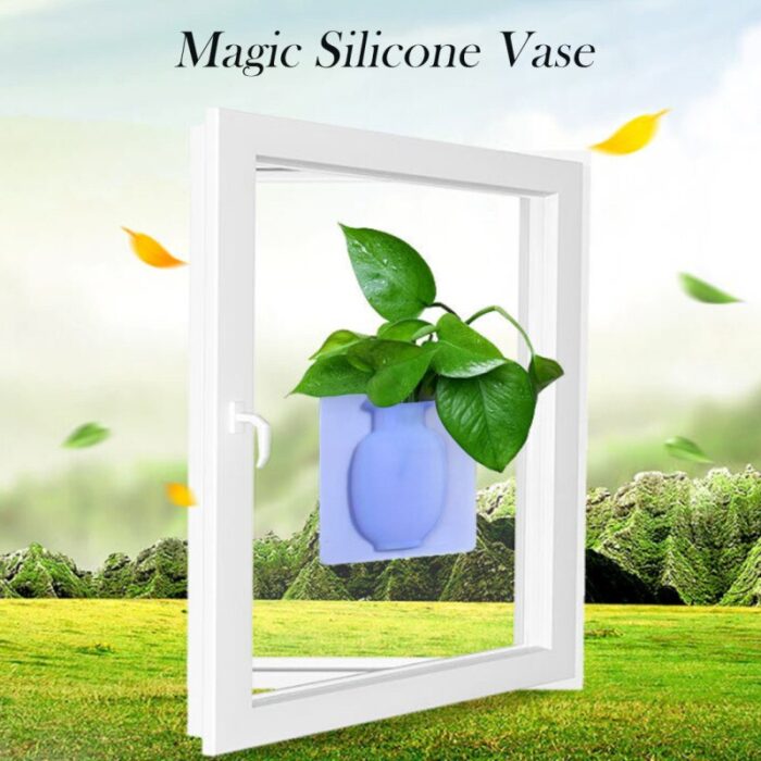 4 PCs Sticky Vase Wall Mounted Plant Holder Decorative Flower Display Vase Wall Decor - Image 4
