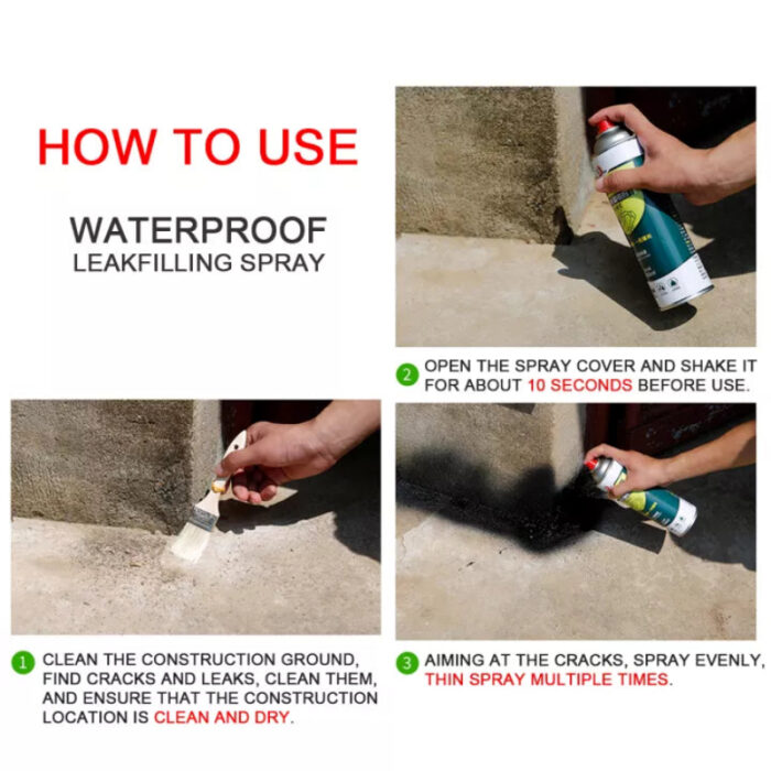 Anti Cracking Waterproof And Strong Weather Resistance Leak Sealer Spray - Image 7