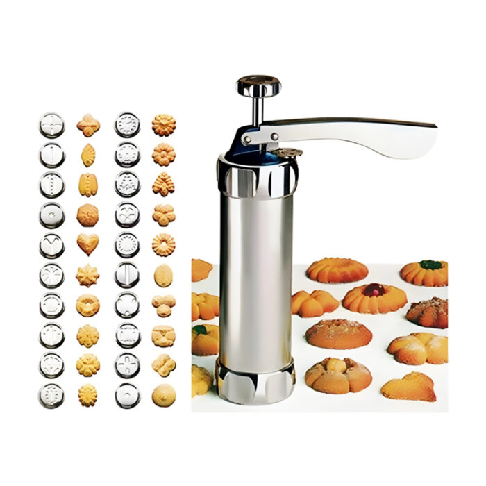 Multi-Pattern Cookie Press Machine DIY Biscuit Maker With 20 Disc Shapes And Stencils - Image 10