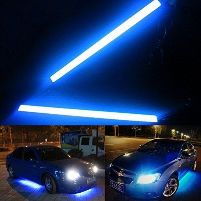 Blue LED Daytime Day Running Light for Bumpers (for all Cars and bikes) 2PCS - Image 1