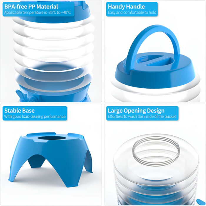 3.5-Liter Mini Portable Manual Foldable Multi-Purpose Beverage Dispenser - Image 17