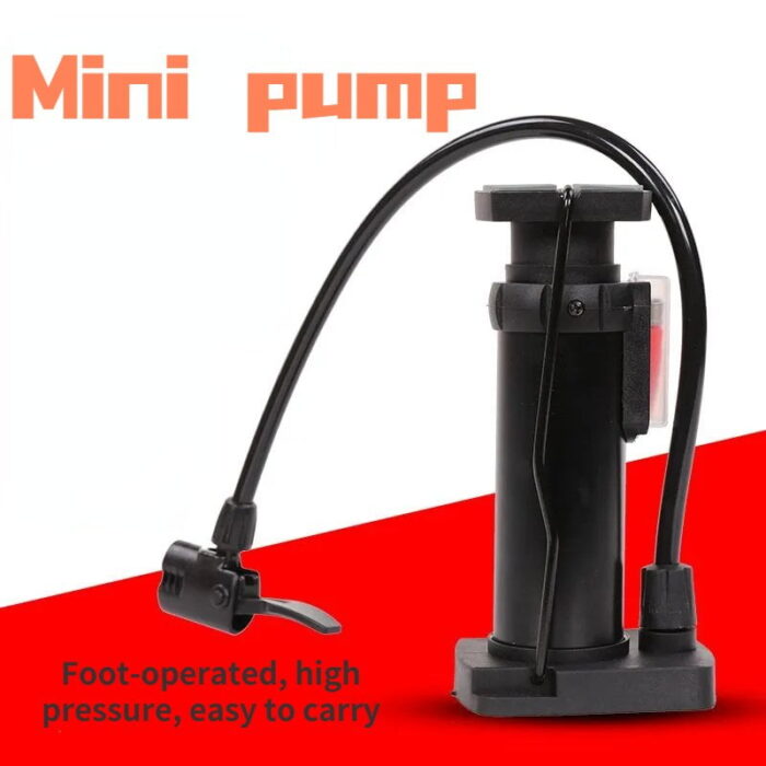 High Pressure Foot Air Pump Heavy Duty Foot Pump for Bike, Ball, Scooter, Car, Inflatable Toys, Mini Pump - Random Color - Image 1
