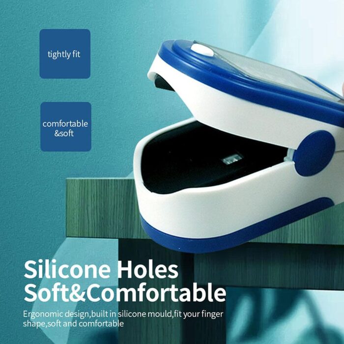 Fingertip Pulse Oximeter Blood Oxygen Saturation Detector Pulse Rate Monitor Portable Oximeter with Fingertip Puls Rate Monitor Portable Oximeter - Image 7