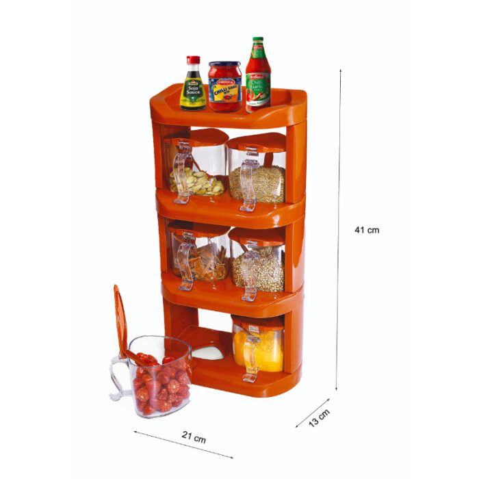 Pretty Neat 4 Tier New Vertical Style Spice Rack 6 PCs Set - Image 5