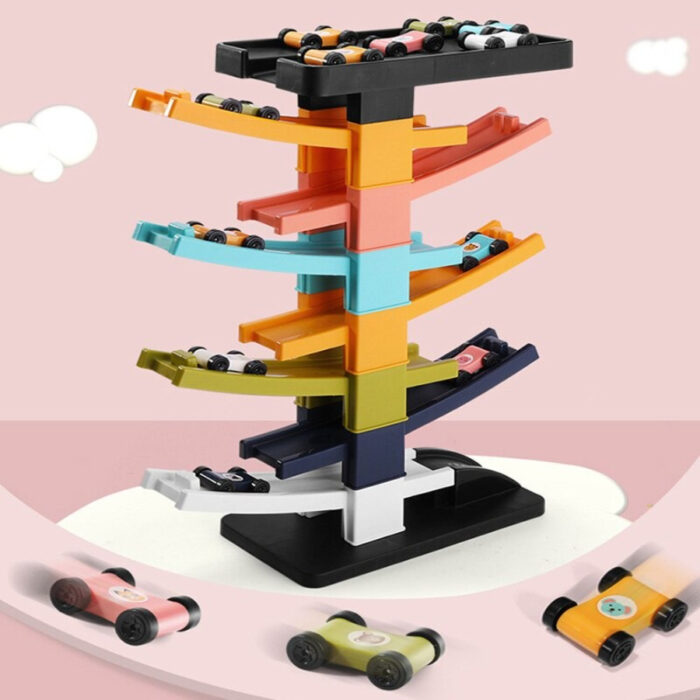 Gliding Ramp Racing Model Car Toy Set For Kids - Image 1