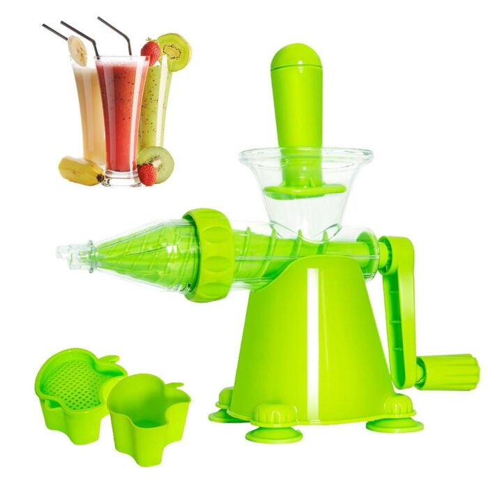 cd44ec420ddd52656849f984d1b9e352.jpg Multifunction Manual Hand Juicer Fruit Vegetable Extractor Portable DIY Kitchen Tools With Base - Image 1