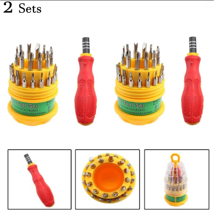 2-Pack 31 In 1 Multi-Functional Screwdriver Tool Kit for Mobiles and Small Products - Image 6