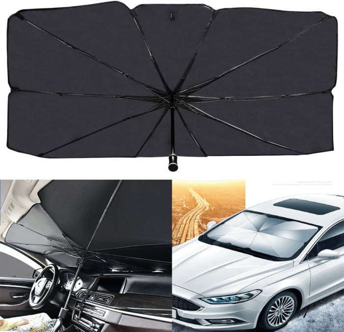 Foldable Car Windshield Umbrellas, Car Windshield Sun Shade Umbrella for Front Windows, Suitable for Windshields of Various Car Models (Large) - Image 1