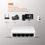 Tenda S105 5-Port 10/100Mbps Sleek And Compact Unmanaged Desktop Fast Ethernet Switch Splitter With Low Power Consumption - Image 2