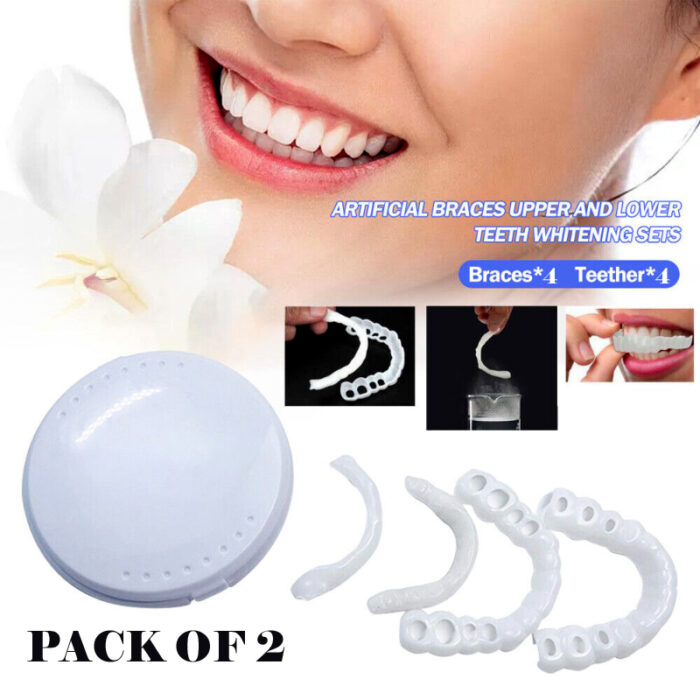 Pack Of 2 Pairs Snap-On Smile Custom Fit Perfect Smile Veneers In 3 Easy Steps - Image 7