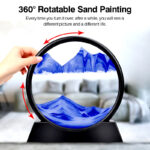 Dynamic 3D Sandscape Glass Art Fascinating Flowing Sand Frame for Elegant Home Decor - Image 2