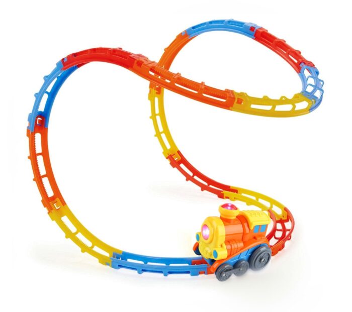 Tumble Track Train Play Set With Lights And Sound Roller Coaster - Image 1