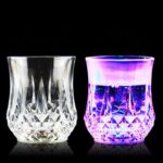 Single pcs - Lighting glass Led Flashing Water Inductive Rainbow Color Cup LED Glowing Water Mug Colorful Glowing Cup Pour Water And It Lights Up Inductive Pineapple Cup KTV Bar Color Changing Beer Cup 200ml