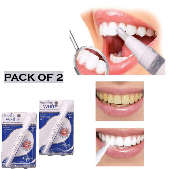 Pack Of 2 Dazzling White Hygienic Professional Strength Teeth Whitening Pens - Image 4
