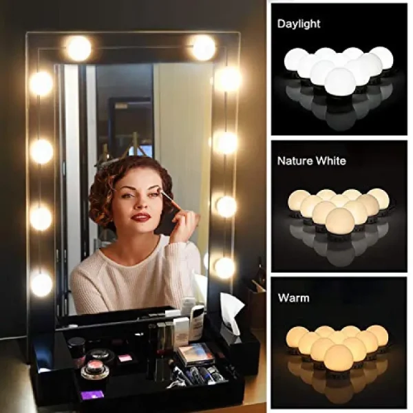 dc-600x600-1.webp Vanity Mirror Fill Light Bulb | Changeable Luminance 3 Colors LED USB String Dimmable Vanity Light - Image 1