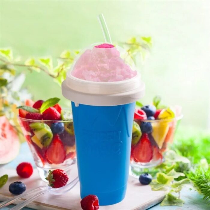 Slushy Cup | Slush Maker | Instant Ice Maker Cup for Hot Summers | Smoothies Cup Eco-friendly Double Layer | Instant Freeze Cup for Beverages and Cold Drinks 500ml (Random color) - Image 11