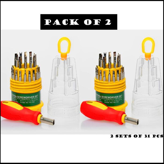 2-Pack 31 In 1 Multi-Functional Screwdriver Tool Kit for Mobiles and Small Products - Image 8